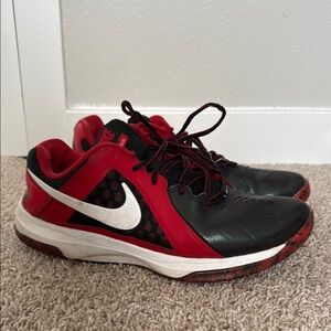 Nike Air Marvin Black and Red Athletic Shoes